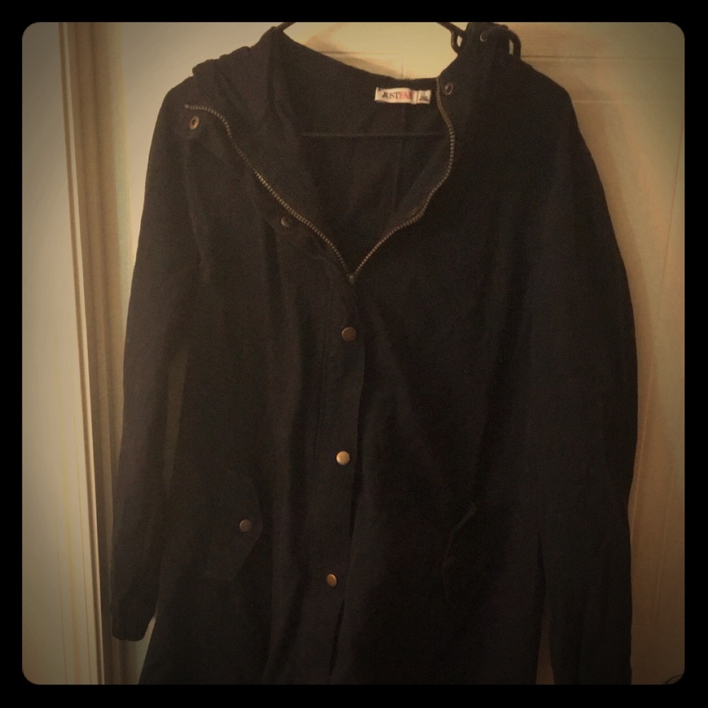 Just fab long fall jacket